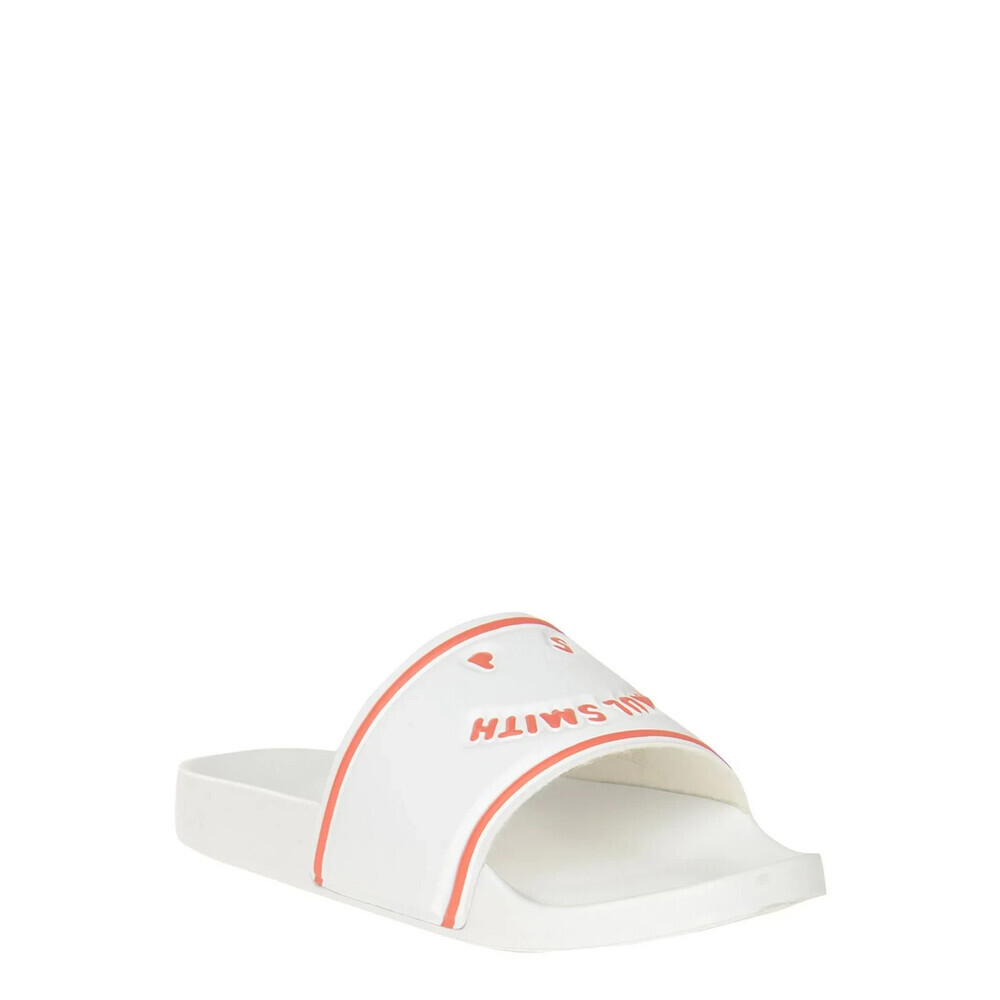 Paul Smith M2SSUM17HRUB Sandal Men's US 9 White Orange Slip-On Slide JOBB1879